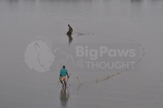 Fishermen in the Zambezi river